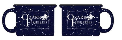 ozark fisheries navy blue ceramic mug